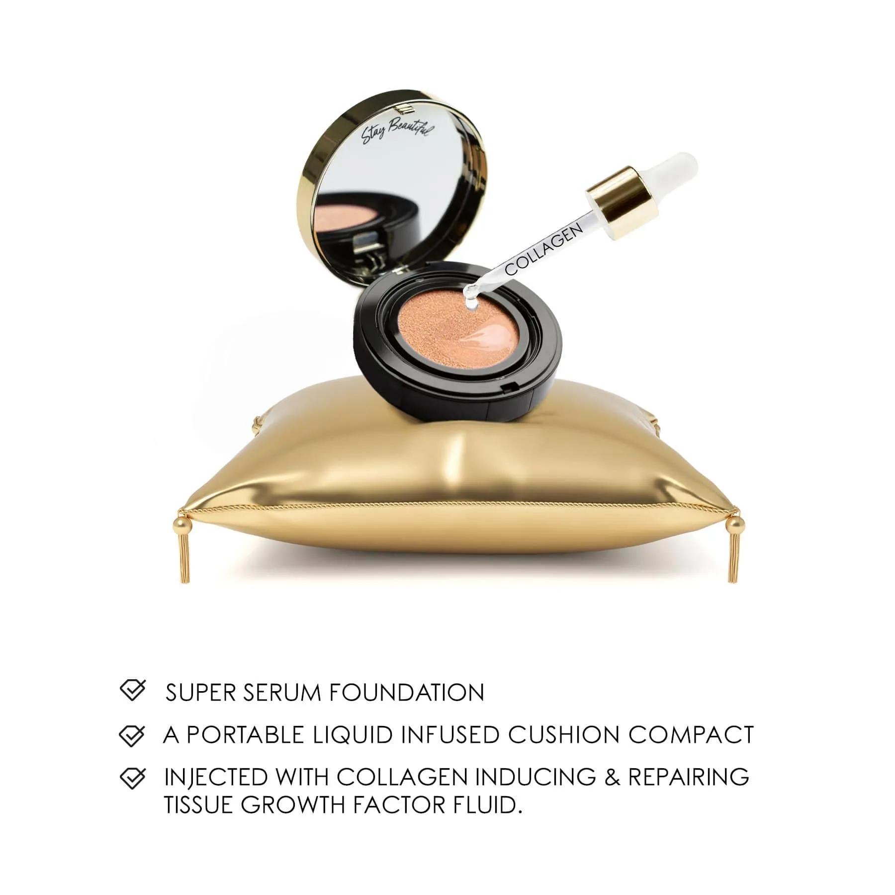 10 Collagen Cushion Compact Foundation Refill - Winner Best Foundation - 28. Cocoa