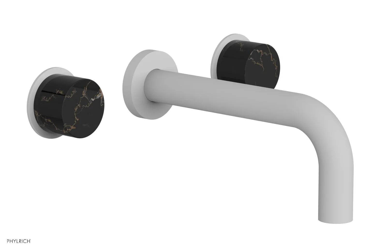 BASIC II Wall Tub Set, Black Marble Handles 230-58