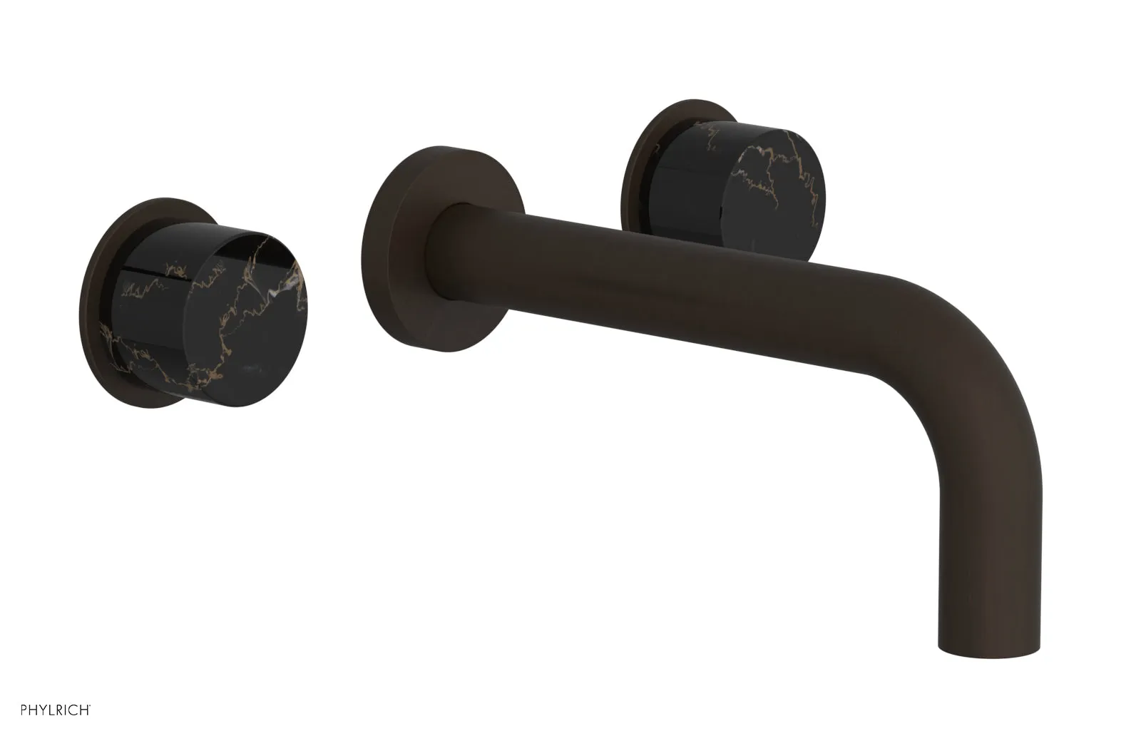 BASIC II Wall Tub Set, Black Marble Handles 230-58