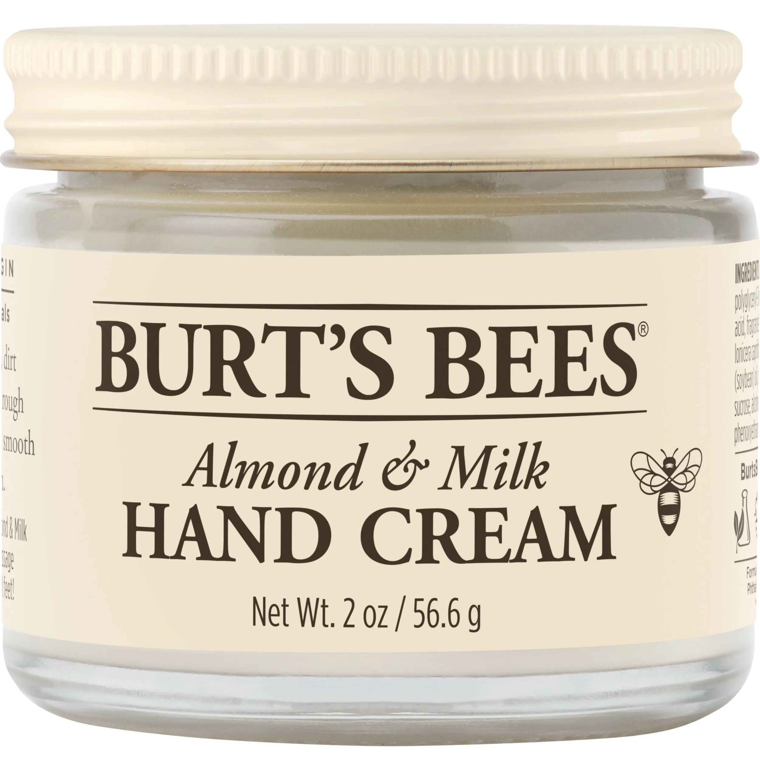 Burt's Bees Almond and Milk Hand Cream for Normal to Dry Skin 2 oz