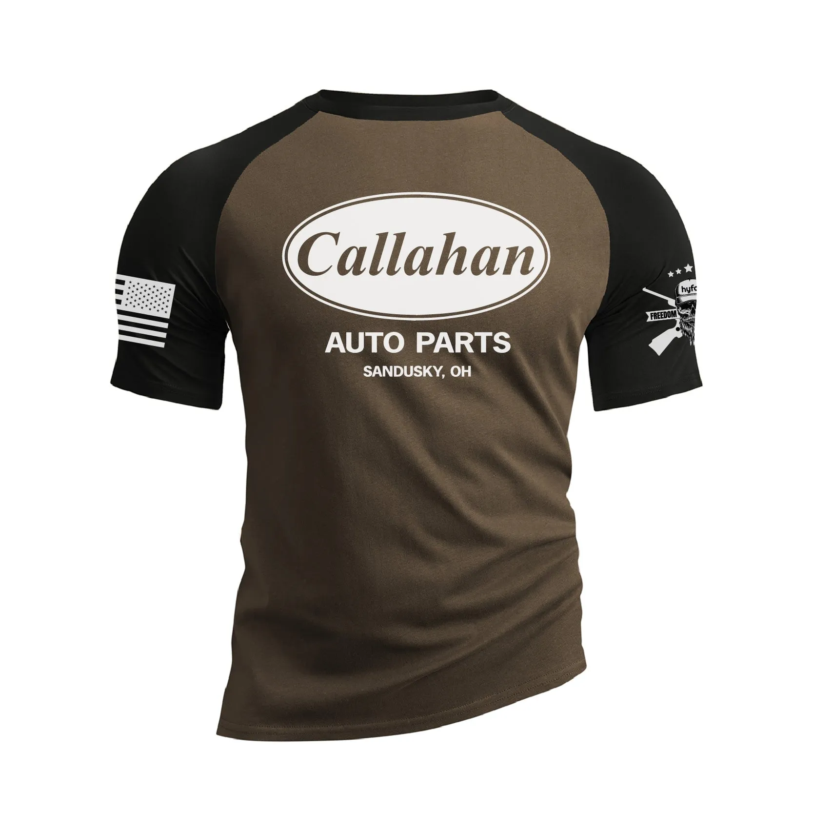 CALLAHAN AUTO PARTS SANDUSKY OH RAGLAN GRAPHIC TEE