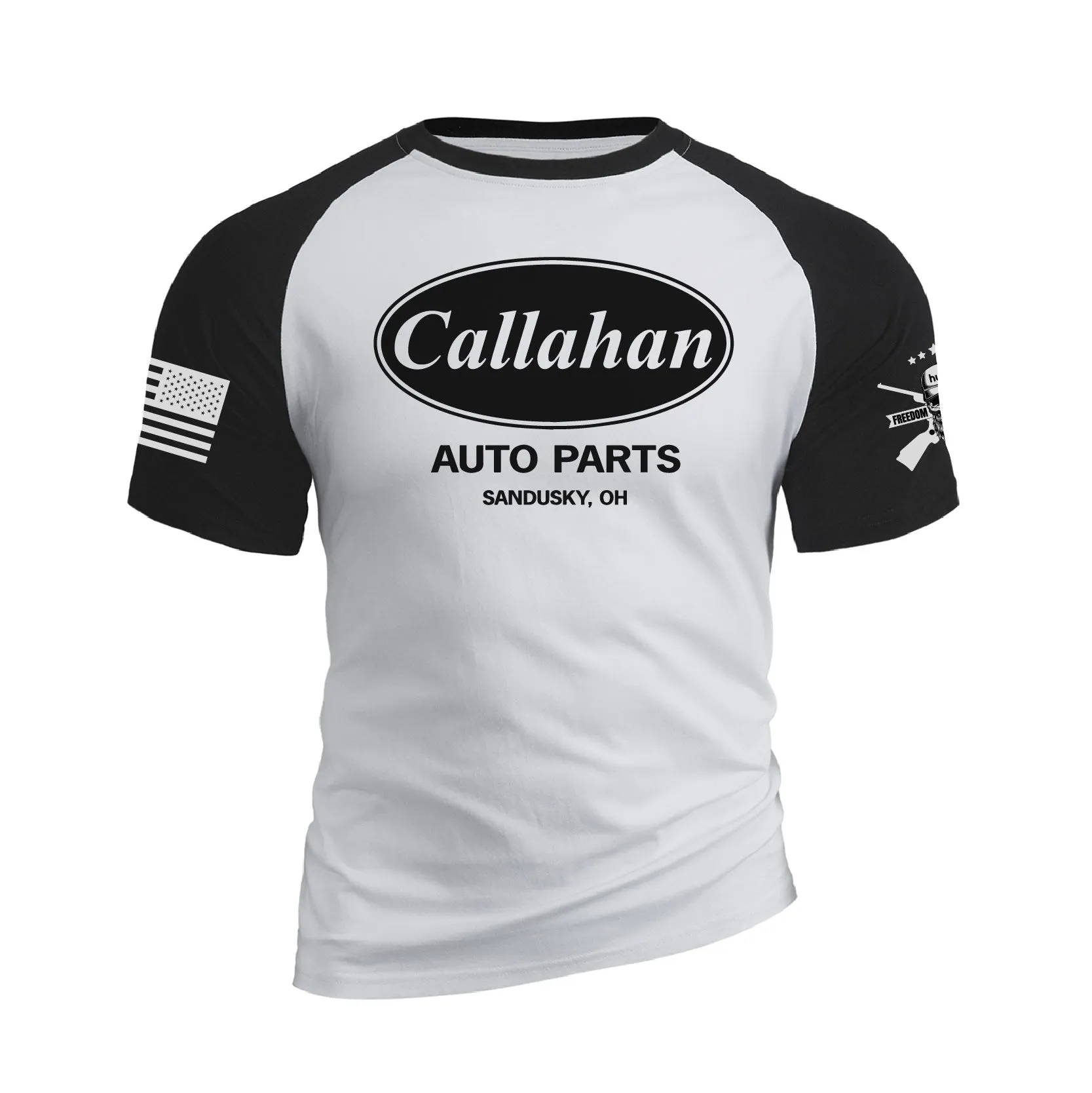 CALLAHAN AUTO PARTS SANDUSKY OH RAGLAN GRAPHIC TEE