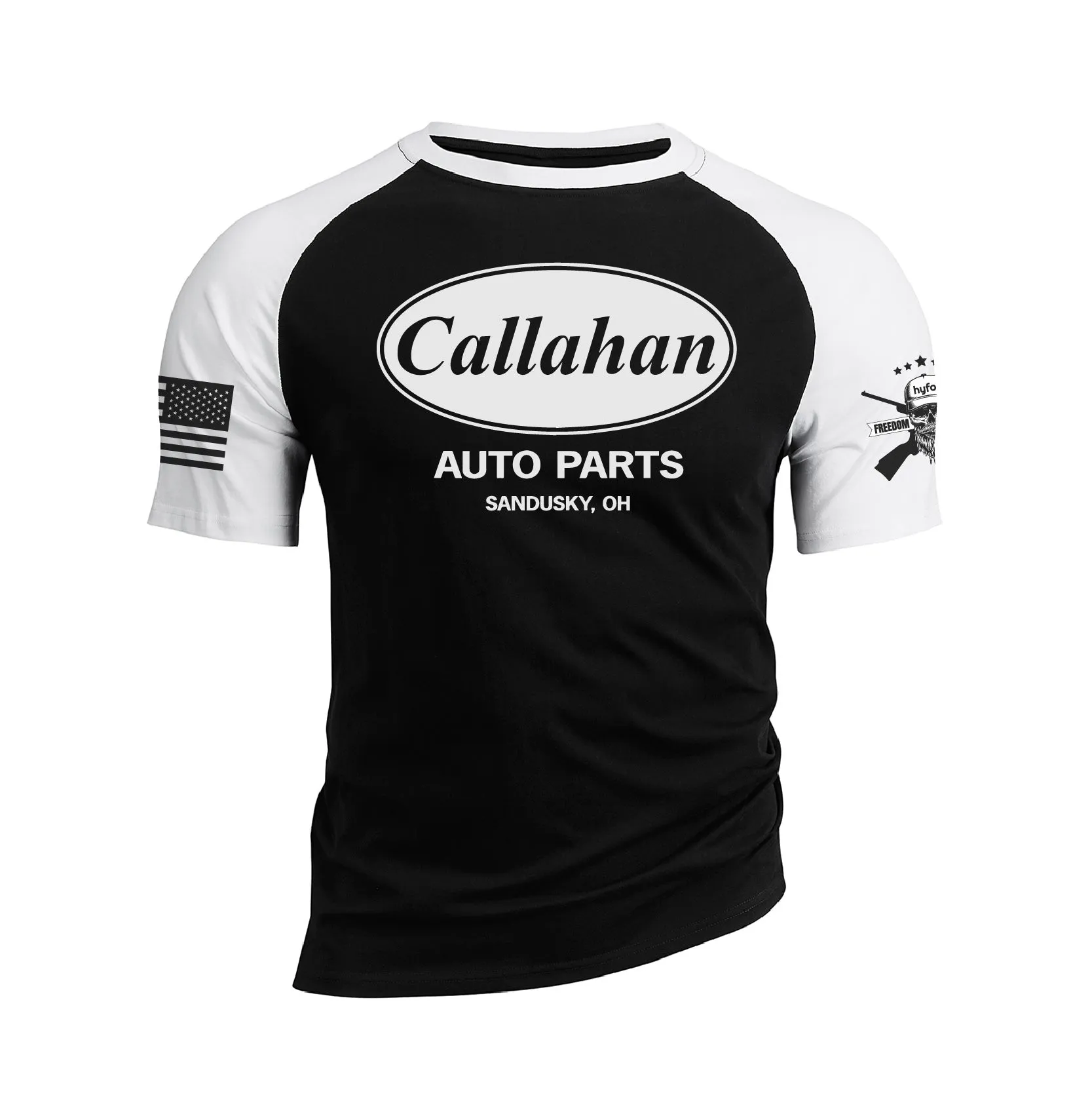 CALLAHAN AUTO PARTS SANDUSKY OH RAGLAN GRAPHIC TEE