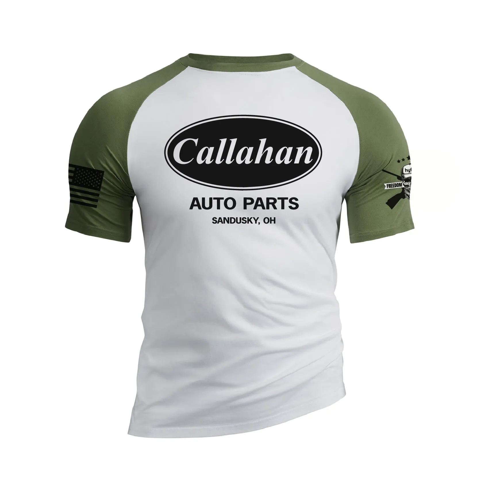 CALLAHAN AUTO PARTS SANDUSKY OH RAGLAN GRAPHIC TEE