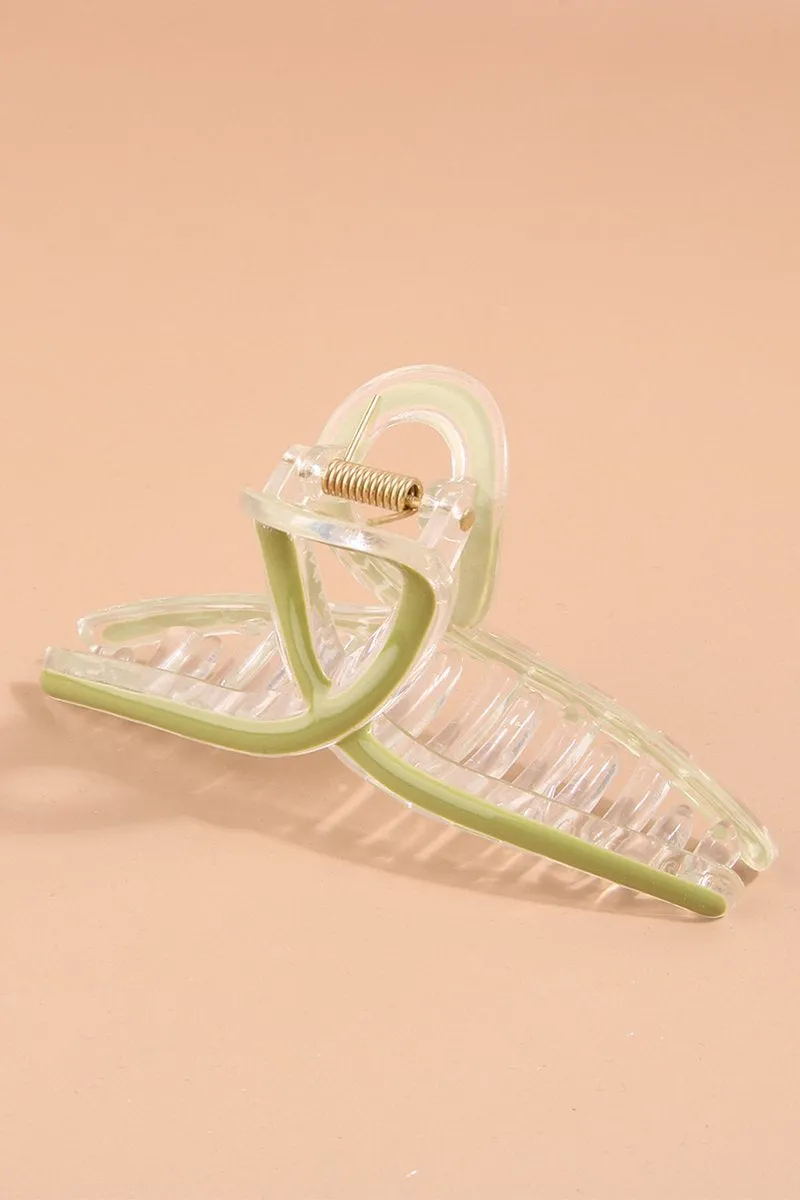 COLOR LINED CLEAR DAILY HAIR CLAW