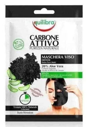 Equilibra Cleansing face mask with activated carbon x 1 piece