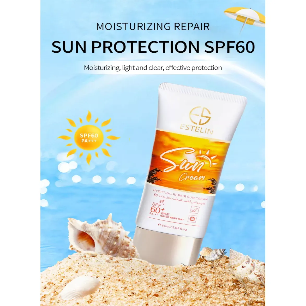 Estelin Sun Cream Hydrating Repair Sun Cream SPF 60 