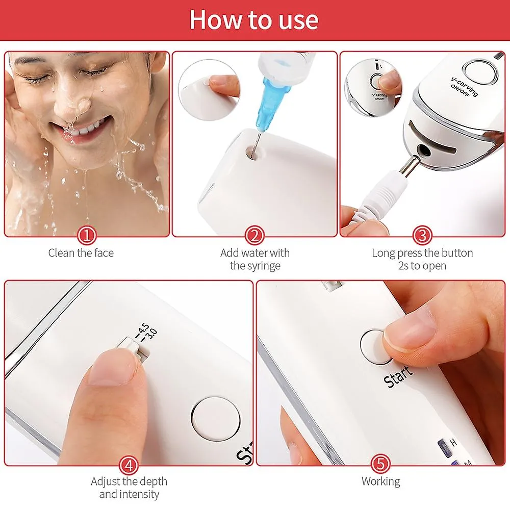 EU Plug Mini Hifu Ultrasonic Rf Face Lifting Wrinkle Removal Line V-Shape Anti-Aging Skin Tightening Eye Care BeAUty Device For Home Spa Fa1359