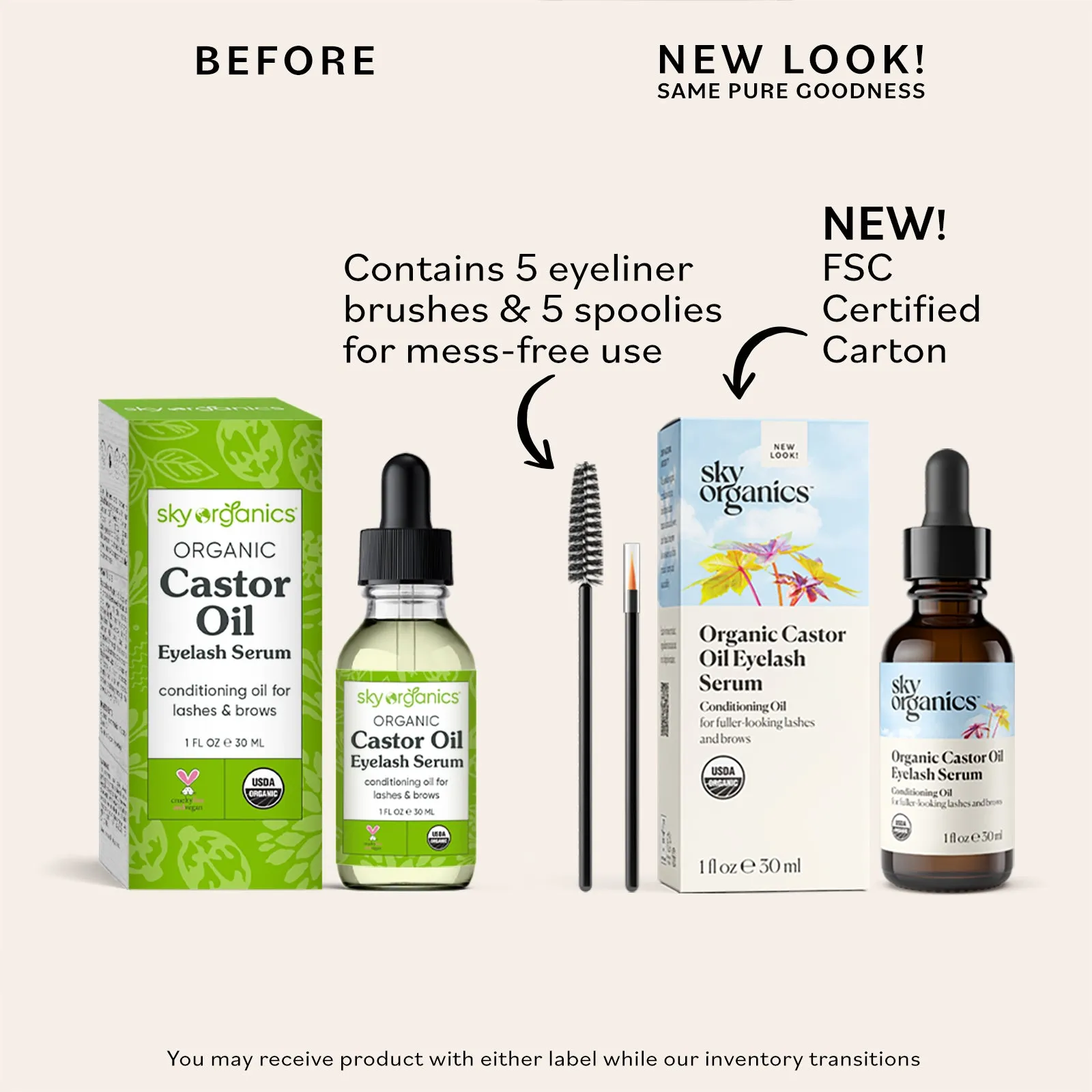 Organic Castor Oil Eyelash Serum