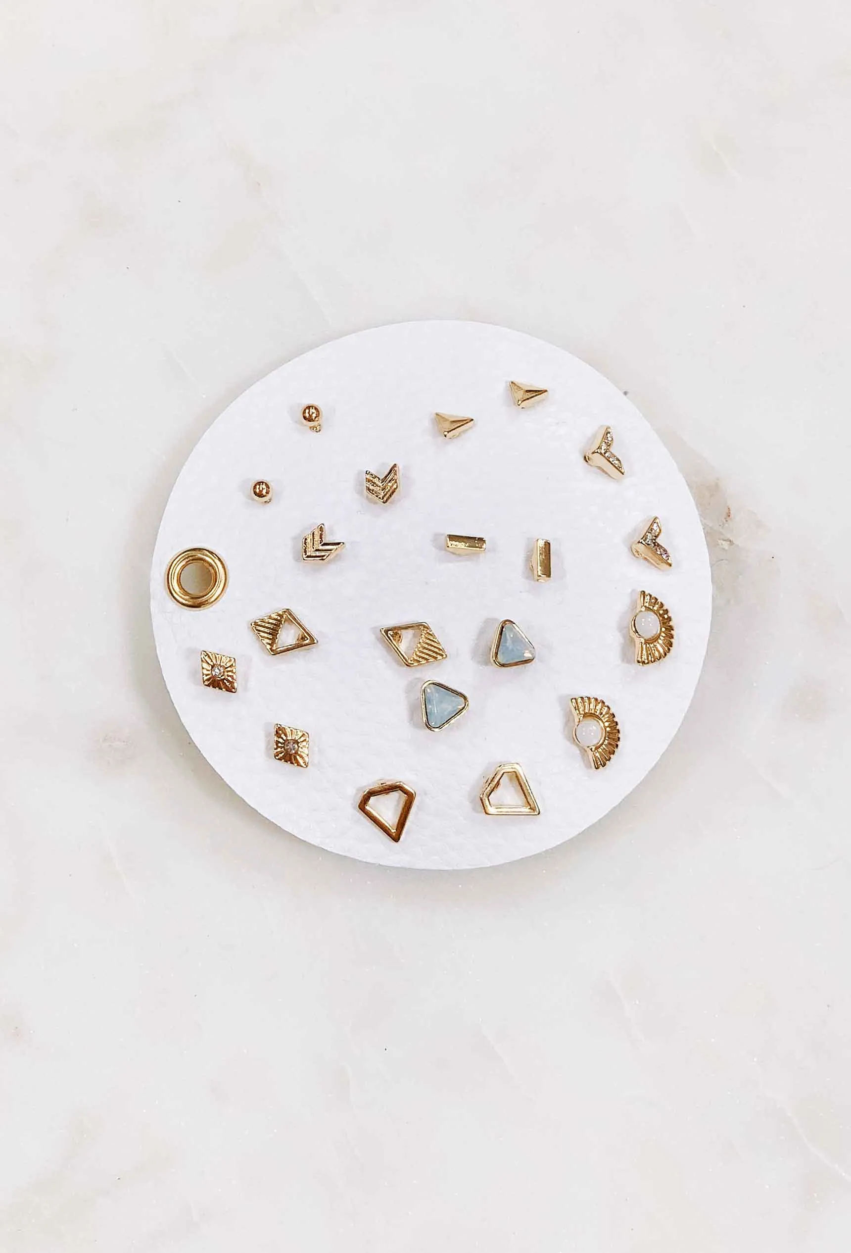 Radiant Gold Post Earring Set