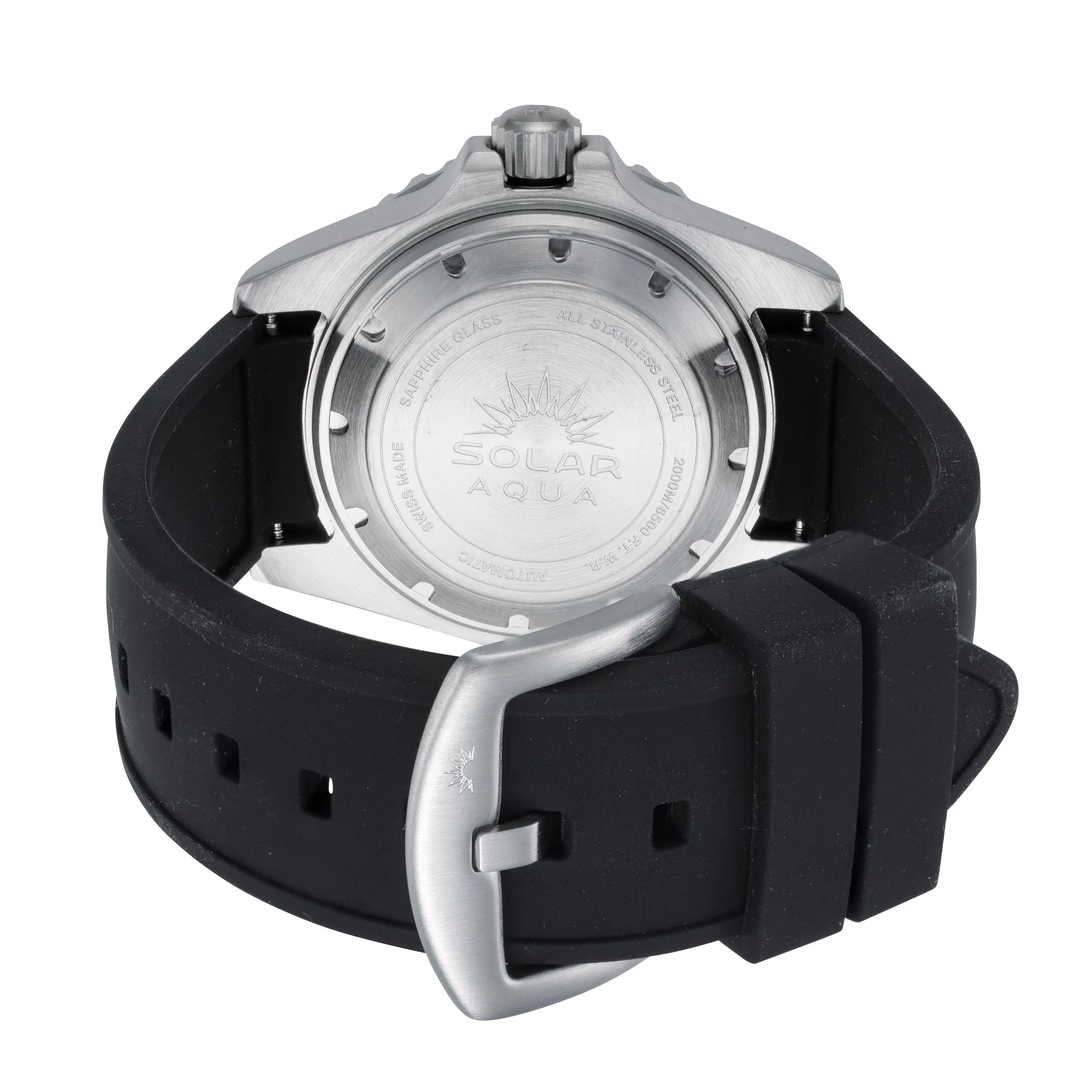 Solar Aqua Men's Deep Bay 45mm Black Dial Automatic Watch